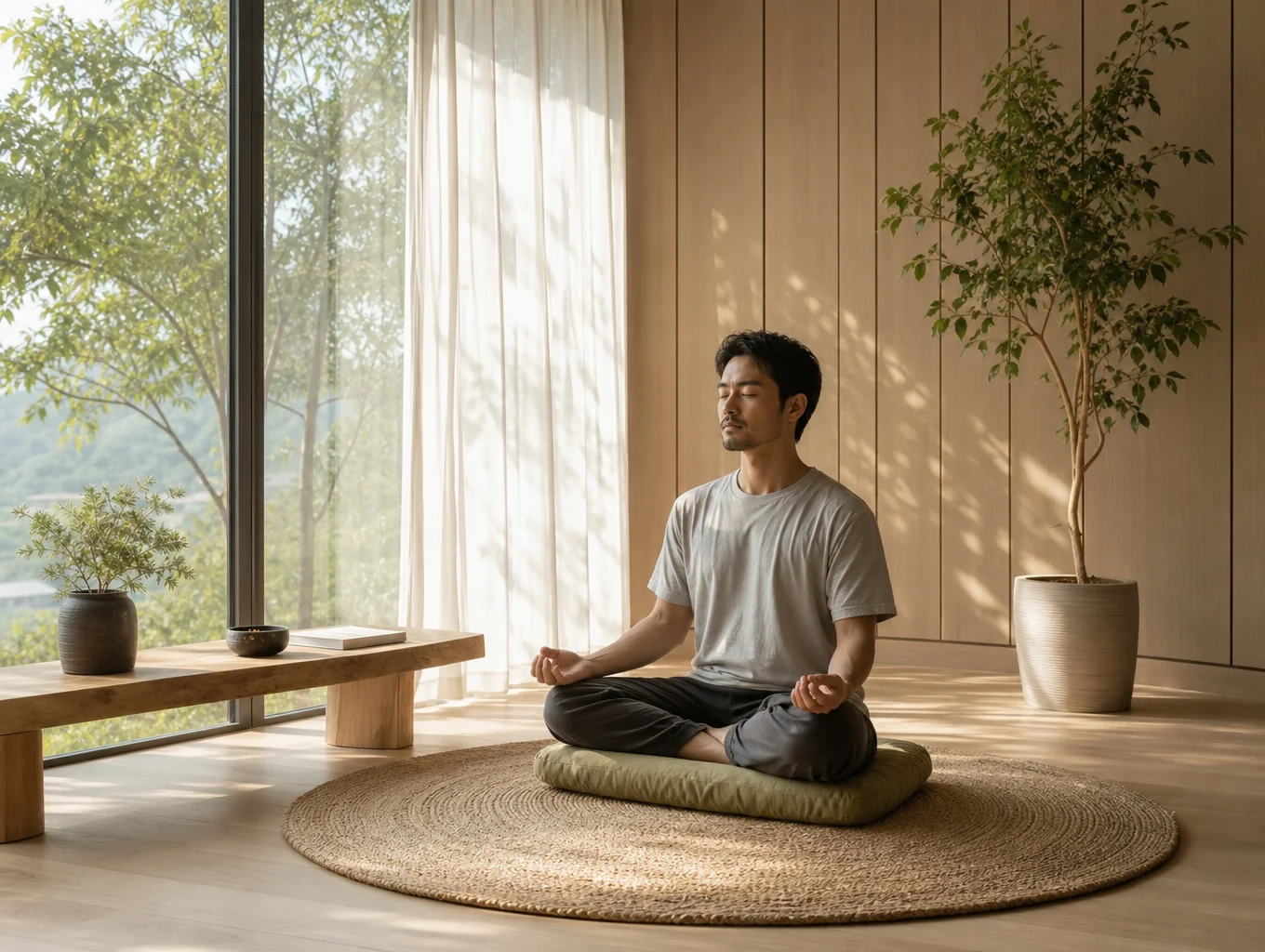 Serene, light-filled space for spiritual reflection